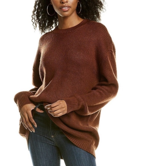 Danielle Bernstein NWT Brown Oversized Sweater Sz S/M Cabincore fisherman Fall - Picture 1 of 8